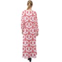 Chic Pretzel Illustrations Pattern Maxi Chiffon Beach Wrap View2