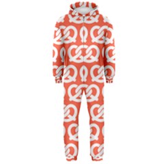 Coral Pretzel Illustrations Pattern Hooded Jumpsuit (men) by GardenOfOphir