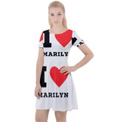 I Love Marilyn Cap Sleeve Velour Dress  by ilovewhateva