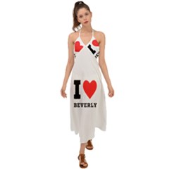 I Love Beverly Halter Tie Back Dress  by ilovewhateva