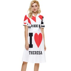 I Love Theresa Button Top Knee Length Dress by ilovewhateva