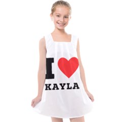 I Love Kayla Kids  Cross Back Dress by ilovewhateva