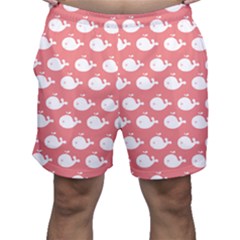 Coral Whales Pattern Men s Shorts by GardenOfOphir