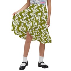 Candy Illustration Pattern Kids  Ruffle Flared Wrap Midi Skirt by GardenOfOphir