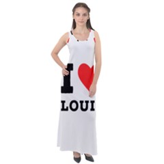 I Love Louis Sleeveless Velour Maxi Dress by ilovewhateva