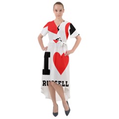 I Love Russell Front Wrap High Low Dress by ilovewhateva