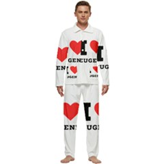 I Love Eugene Men s Long Sleeve Velvet Pocket Pajamas Set by ilovewhateva