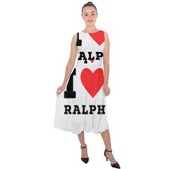 I Love Ralph Midi Tie-back Chiffon Dress by ilovewhateva