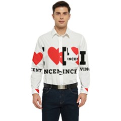 I Love Vincent  Men s Long Sleeve Pocket Shirt  by ilovewhateva