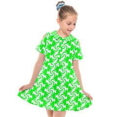 Candy Illustration Pattern Kids  Short Sleeve Shirt Dress by GardenOfOphir