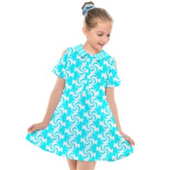 Candy Illustration Pattern Kids  Short Sleeve Shirt Dress by GardenOfOphir