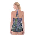 Peacock Bird Feather Colourful Boyleg Halter Swimsuit  View2