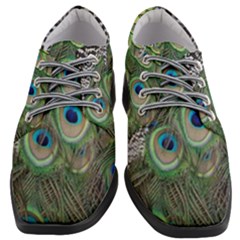 Peacock Bird Feather Colourful Women Heeled Oxford Shoes by Jancukart