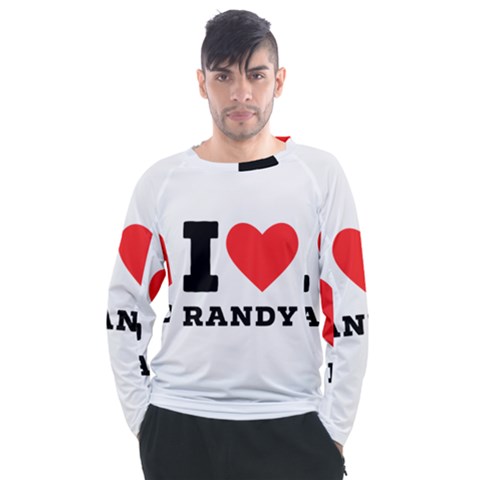 I Love Randy Men s Long Sleeve Raglan Tee by ilovewhateva