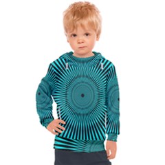 Illusion Geometric Background Kids  Hooded Pullover by Jancukart