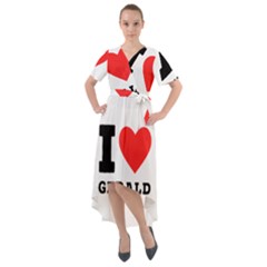 I Love Gerald Front Wrap High Low Dress by ilovewhateva