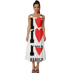 I Love Harold Square Neckline Tiered Midi Dress by ilovewhateva