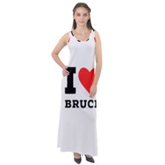 I Love Bruce Sleeveless Velour Maxi Dress by ilovewhateva