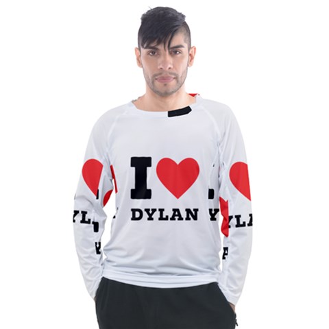 I Love Dylan  Men s Long Sleeve Raglan Tee by ilovewhateva