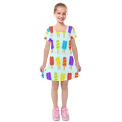 Background-29 Kids  Short Sleeve Velvet Dress by nateshop