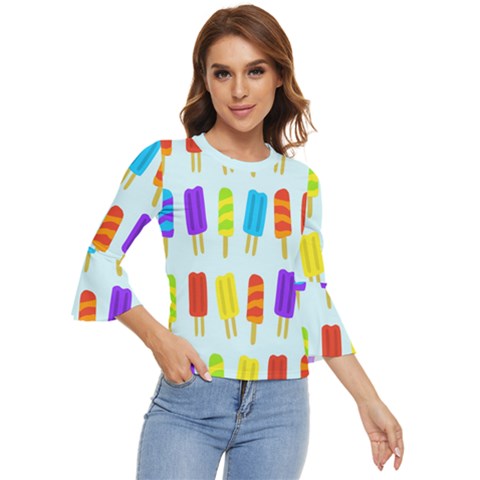 Background-29 Bell Sleeve Top by nateshop