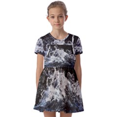 Tempestuous Beauty Art Print Kids  Short Sleeve Pinafore Style Dress by dflcprintsclothing