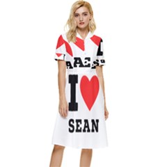 I Love Sean Button Top Knee Length Dress by ilovewhateva