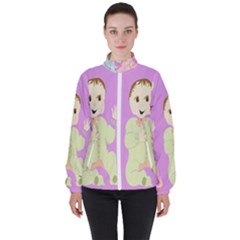 Happy 02 Women s High Neck Windbreaker by nateshop