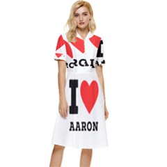 I Love Aaron Button Top Knee Length Dress by ilovewhateva