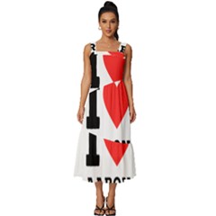 I Love Aaron Square Neckline Tiered Midi Dress by ilovewhateva