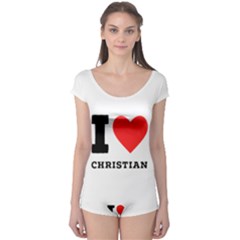 I Love Christian Boyleg Leotard  by ilovewhateva