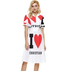 I Love Christian Button Top Knee Length Dress by ilovewhateva