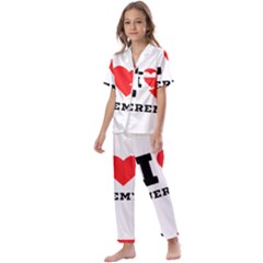 I Love Jeremy  Kids  Satin Short Sleeve Pajamas Set by ilovewhateva