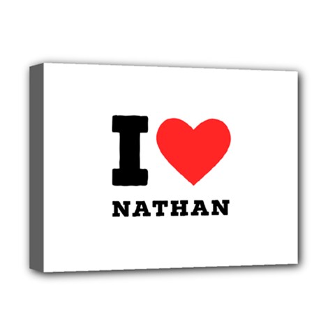 I Love Nathan Deluxe Canvas 16  X 12  (stretched)  by ilovewhateva