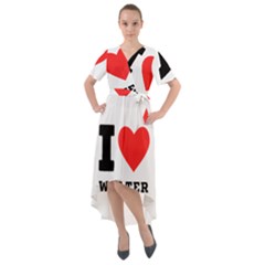 I Love Walter Front Wrap High Low Dress by ilovewhateva