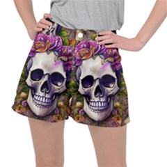 Cute Skulls And Bones Women s Ripstop Shorts by GardenOfOphir