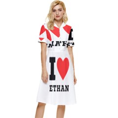 I Love Ethan Button Top Knee Length Dress by ilovewhateva