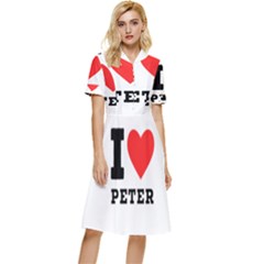 I Love Peter Button Top Knee Length Dress by ilovewhateva