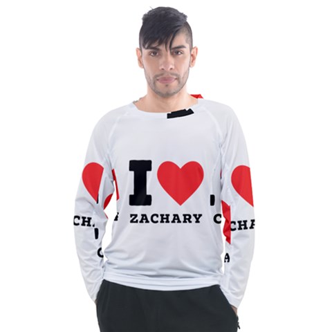 I Love Zachary Men s Long Sleeve Raglan Tee by ilovewhateva