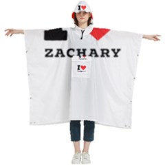 I Love Zachary Women s Hooded Rain Ponchos by ilovewhateva