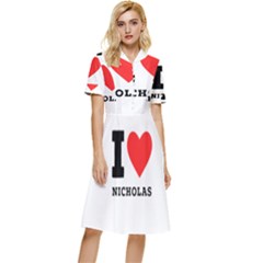 I Love Nicholas Button Top Knee Length Dress by ilovewhateva