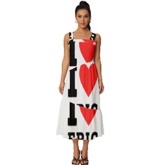 I Love Eric Square Neckline Tiered Midi Dress by ilovewhateva