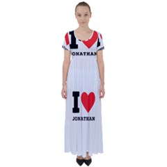 I Love Jonathan High Waist Short Sleeve Maxi Dress by ilovewhateva