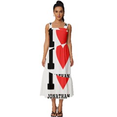 I Love Jonathan Square Neckline Tiered Midi Dress by ilovewhateva