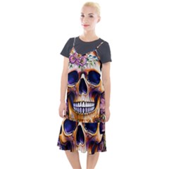 Bone Skull Floral Camis Fishtail Dress by GardenOfOphir