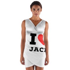 I Love Jack Wrap Front Bodycon Dress by ilovewhateva