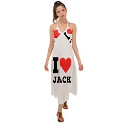 I Love Jack Halter Tie Back Dress  by ilovewhateva