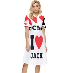 I Love Jack Button Top Knee Length Dress by ilovewhateva