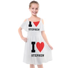 I Love Stephen Kids  Cut Out Shoulders Chiffon Dress by ilovewhateva