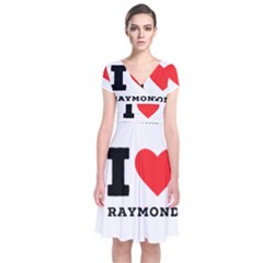 I Love Raymond Short Sleeve Front Wrap Dress by ilovewhateva